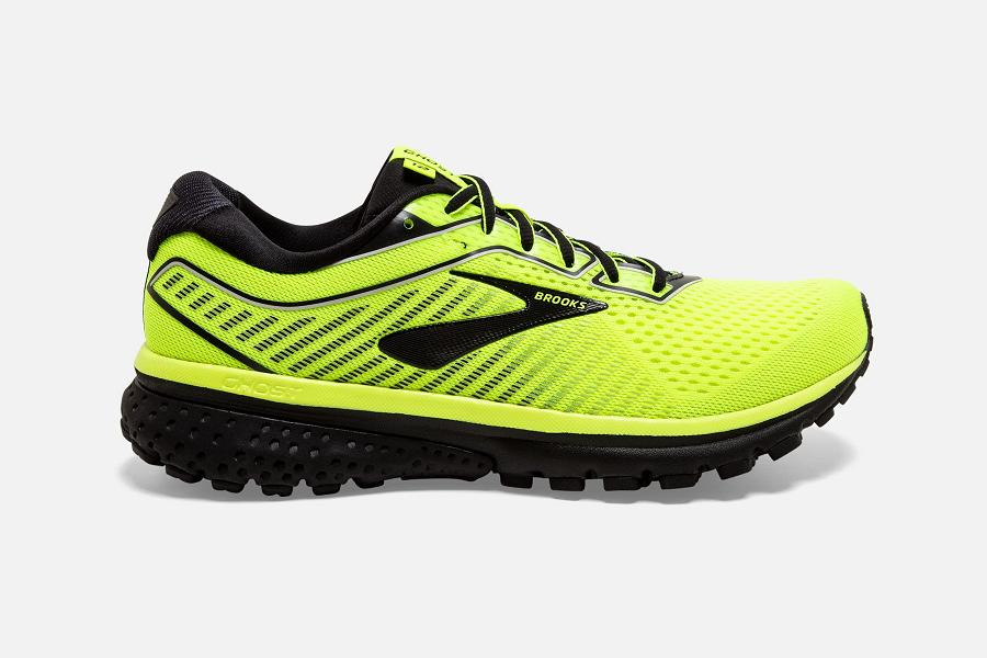 Brooks Ghost 12 Men Footwear & Road Running Shoes Yellow ORI201498